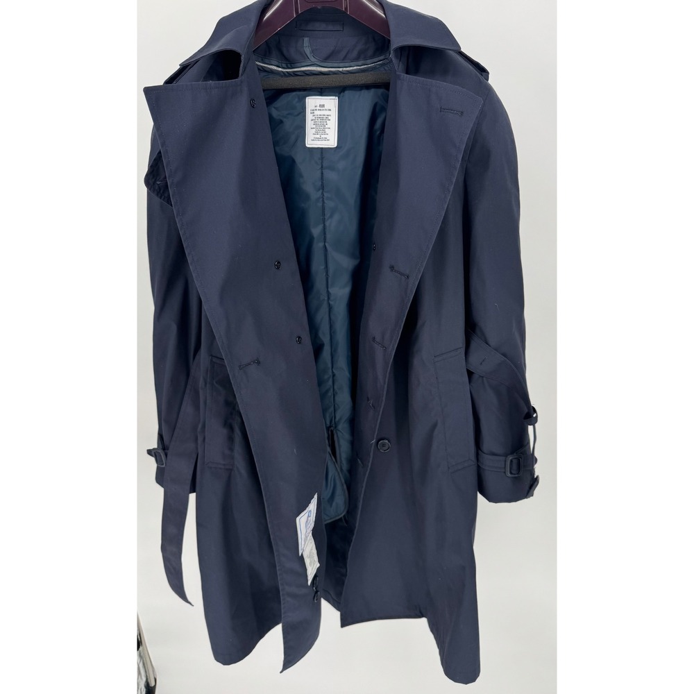 Vintage‎ US Military All-Weather Trench Coat 48R Removable Liner Navy - Picture 10 of 12